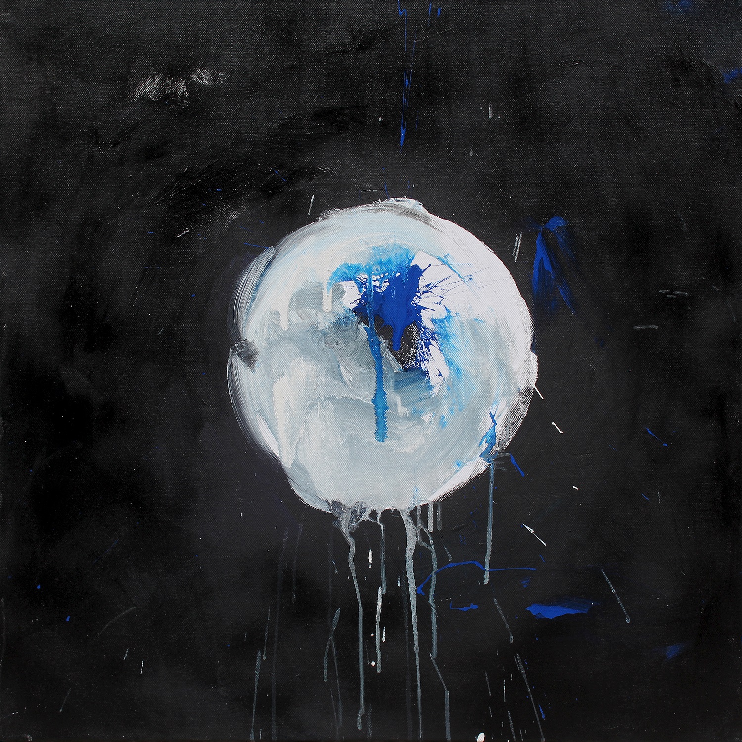 Stefano W. Pasquini, UP1604 (Moon), 2016, acrylic on canvas