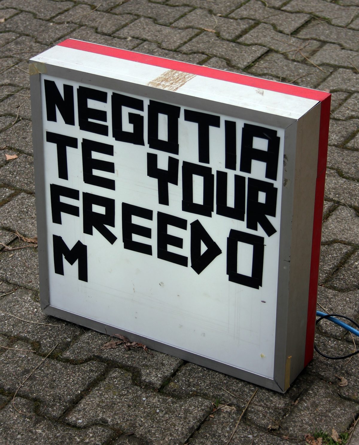 US1505 (Negotiate your freedom), 48 x 48 x 12